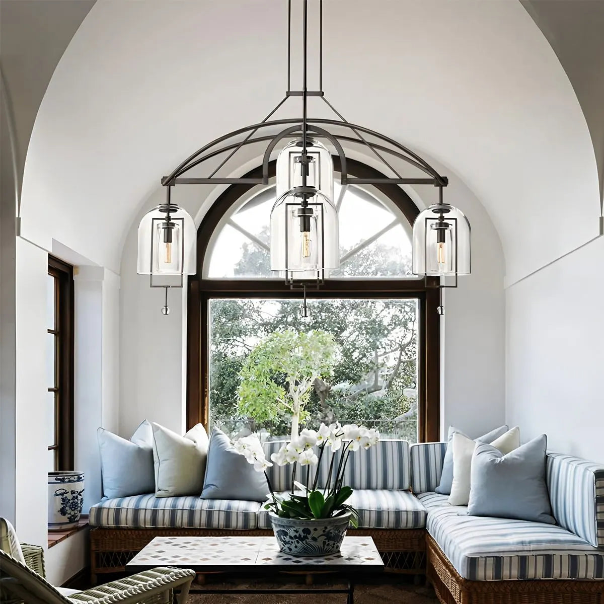 Feyran Bell Glass Chandelier for Living Room