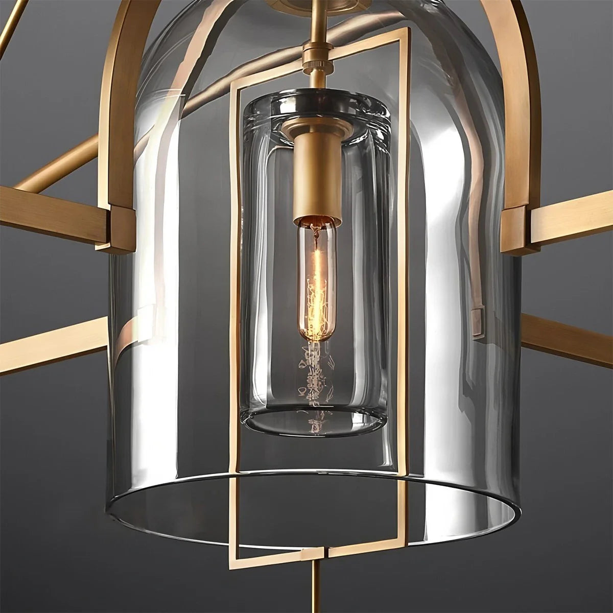 Feyran Bell Glass Chandelier for Living Room