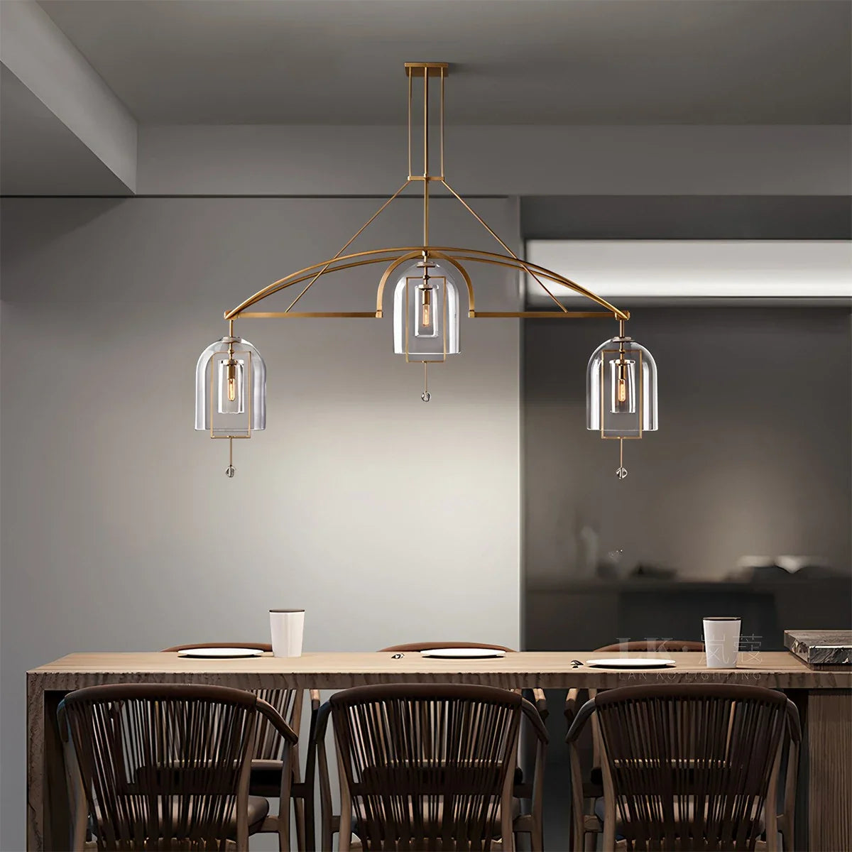 Feyran Bell Glass Chandelier for Living Room