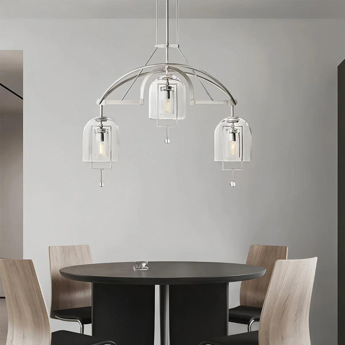 Feyran Bell Glass Chandelier for Living Room