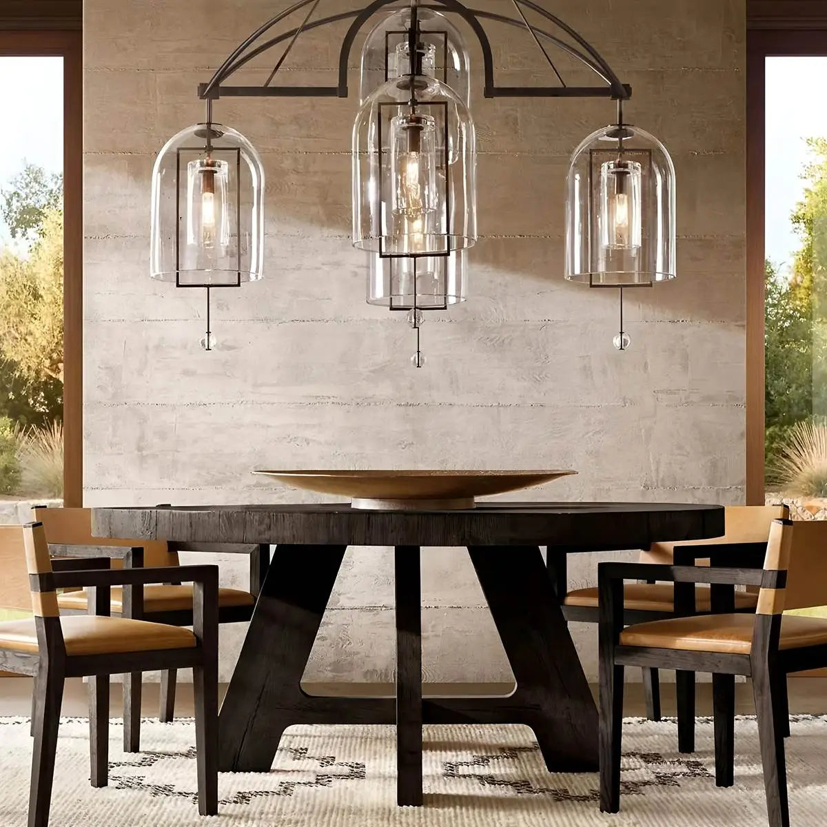Feyran Bell Glass Chandelier for Living Room