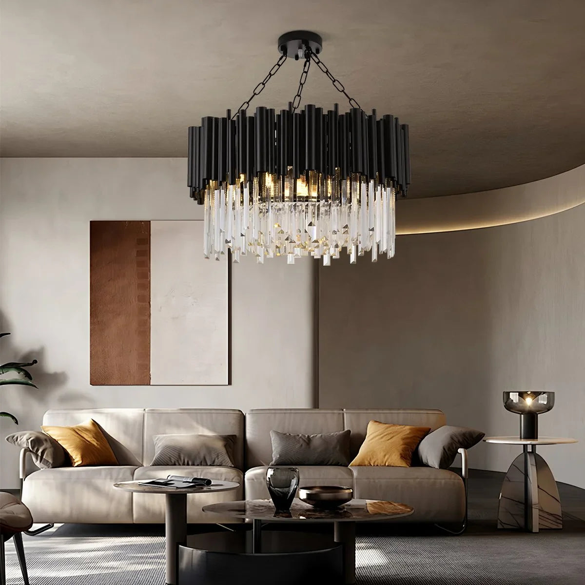 Feyran Mystique Black Crystal LED Chandelier