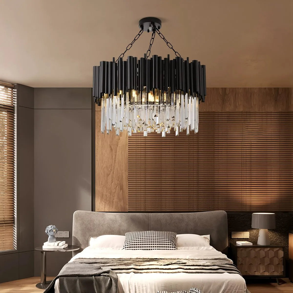 Feyran Mystique Black Crystal LED Chandelier