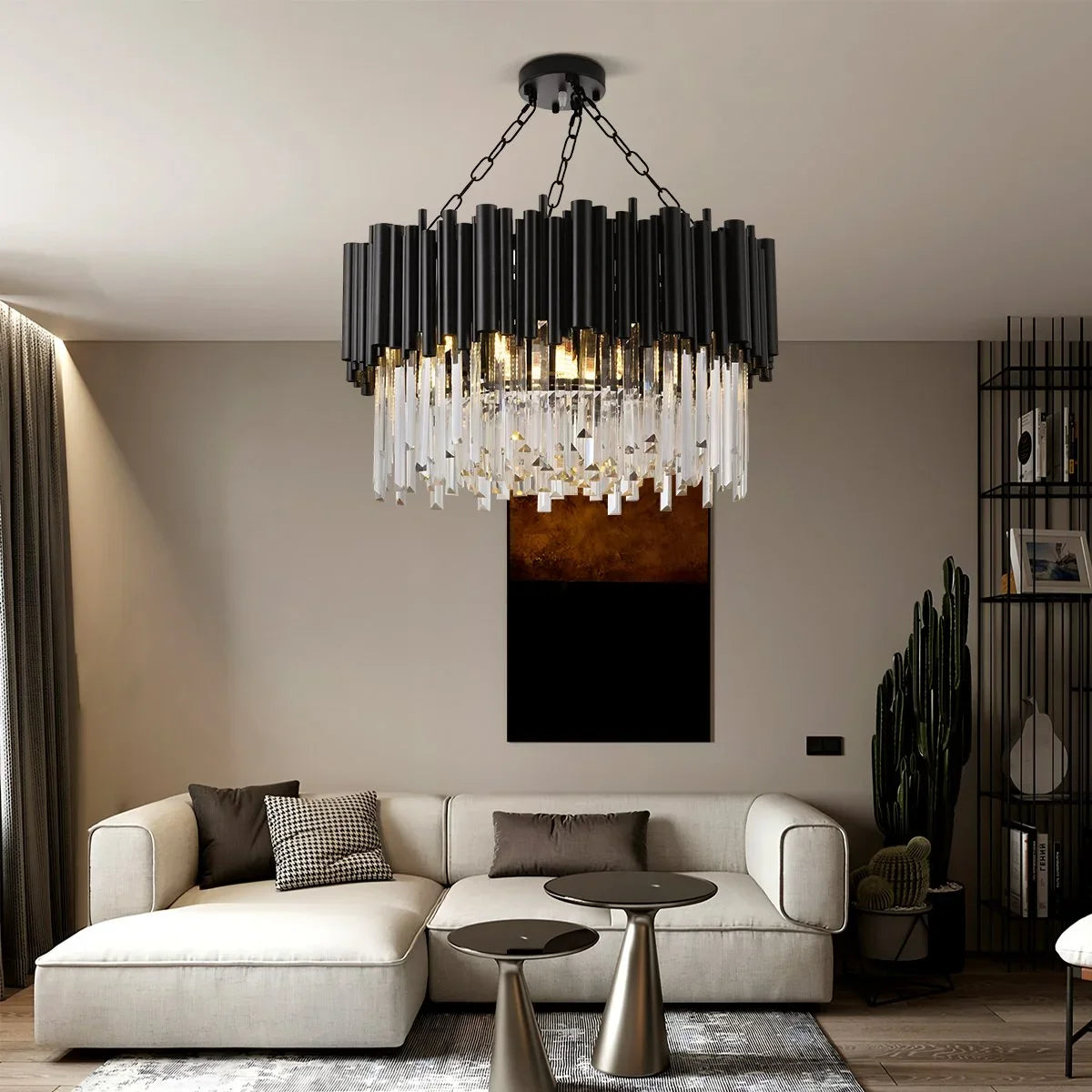 Feyran Mystique Black Crystal LED Chandelier