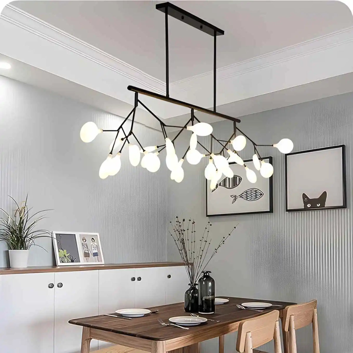 Feyran Black Firefly LED Chandelier
