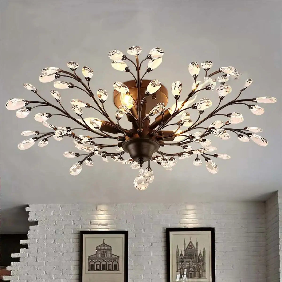 Feyran Branch Crystal Chandelier for Living Room