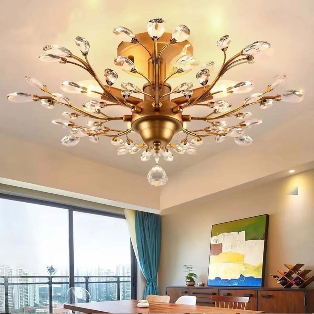 Feyran Branch Crystal Chandelier for Living Room