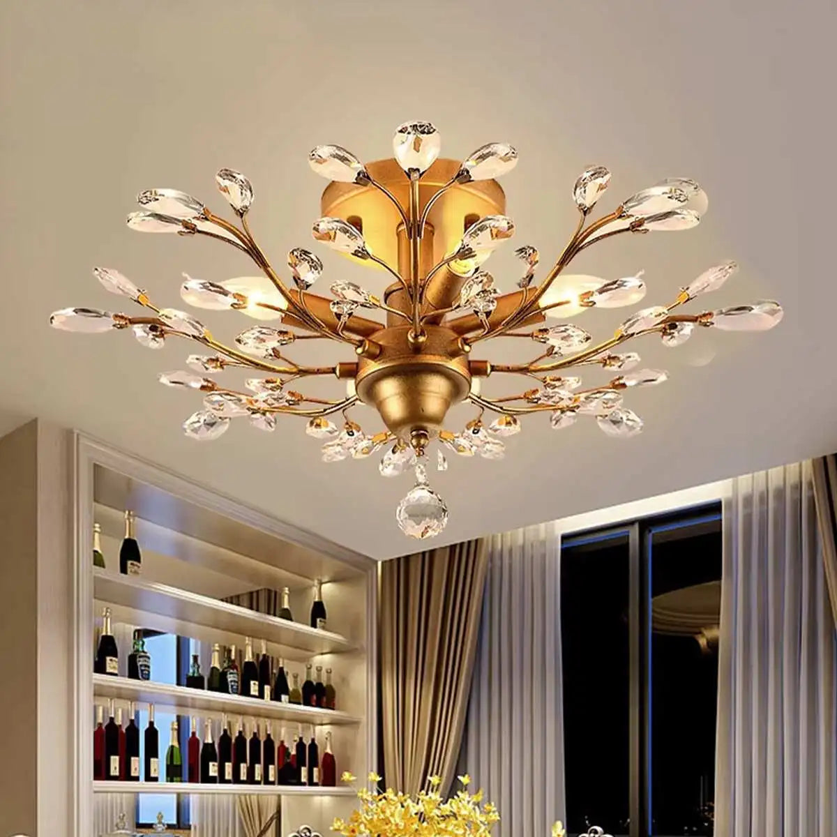 Feyran Branch Crystal Chandelier for Living Room