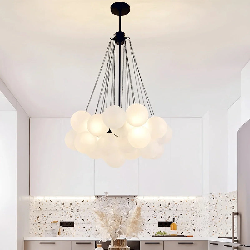 Feyran Modern Bubble Glass Chandelier for Living Room