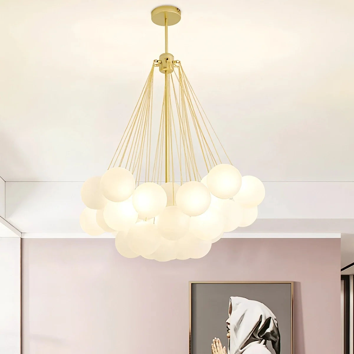 Feyran Modern Bubble Glass Chandelier for Living Room