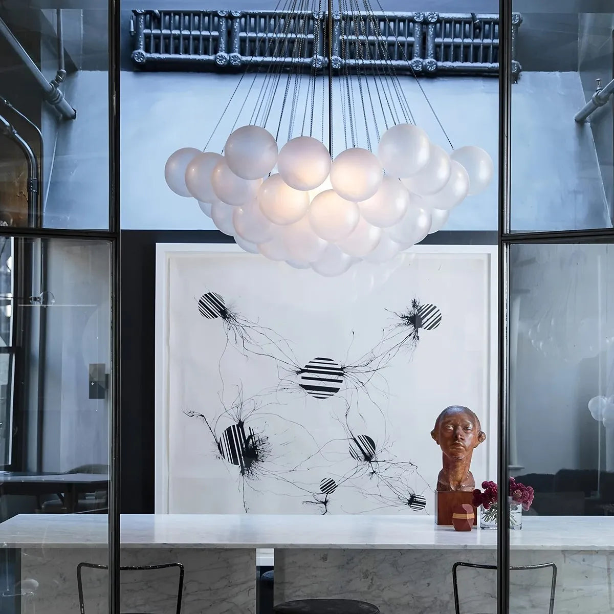 Feyran Modern Bubble Glass Chandelier for Living Room
