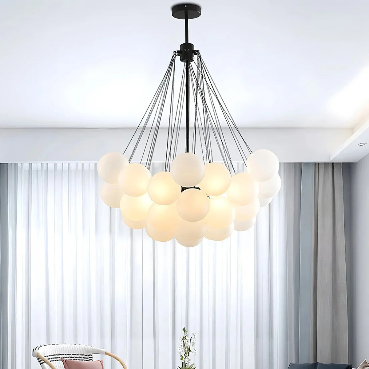 Feyran Modern Bubble Glass Chandelier for Living Room