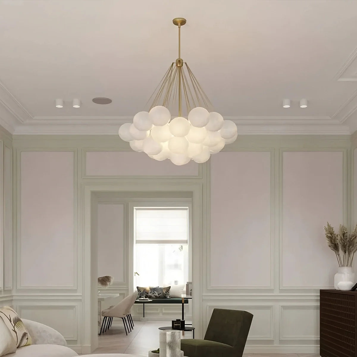 Feyran Modern Bubble Glass Chandelier for Living Room