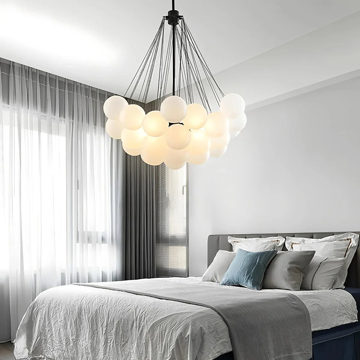 Feyran Modern Bubble Glass Chandelier for Living Room