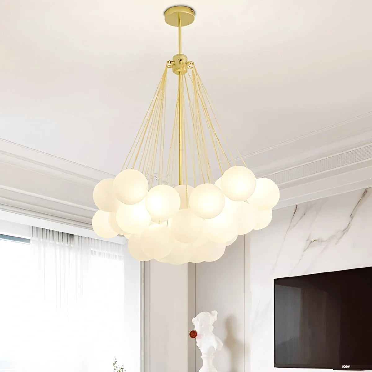 Feyran Modern Bubble Glass Chandelier for Living Room