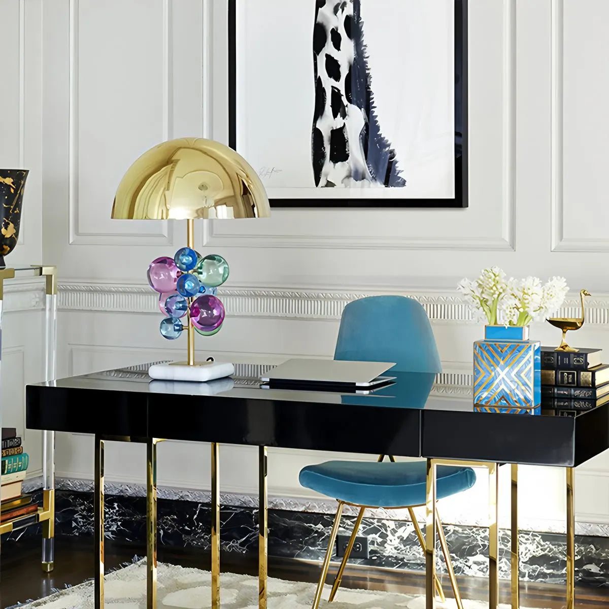 Feyran Bubble Dome Table Lamp for Bedside Table