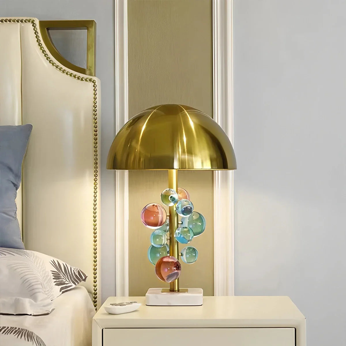 Feyran Bubble Dome Table Lamp for Bedside Table