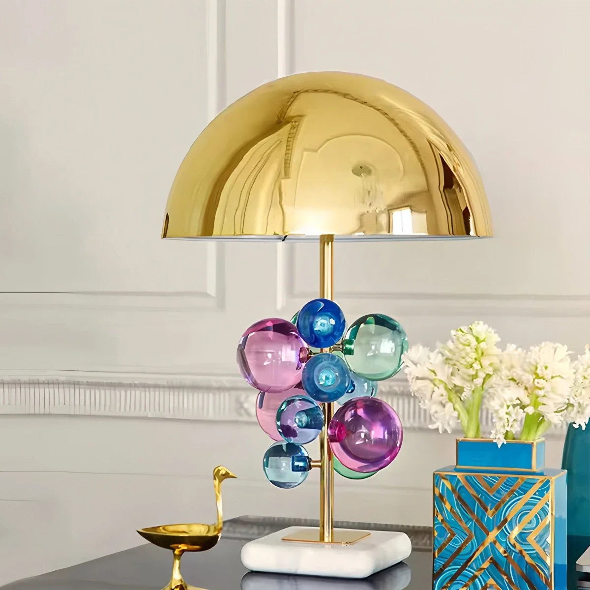 Feyran Bubble Dome Table Lamp for Bedside Table