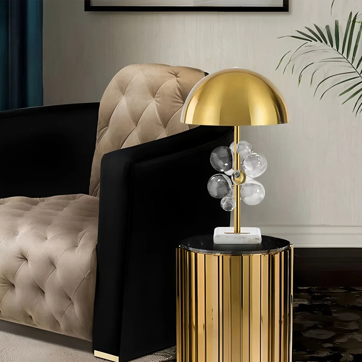 Feyran Bubble Dome Table Lamp for Bedside Table