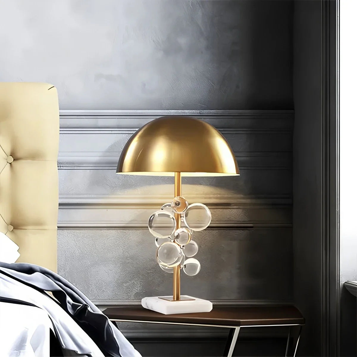 Feyran Bubble Dome Table Lamp for Bedside Table