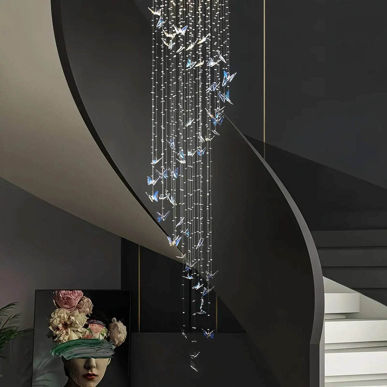 Feyran Butterfly Chandelier Hanging Lights for Staircase
