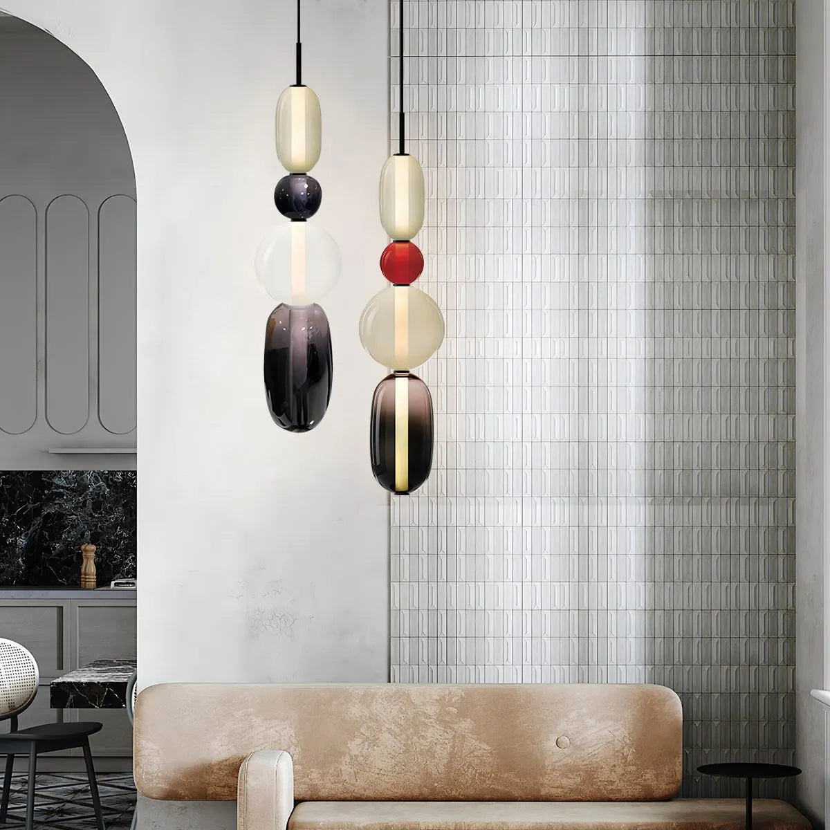 Feyran Candied Glass Pendant Light for Bedroom