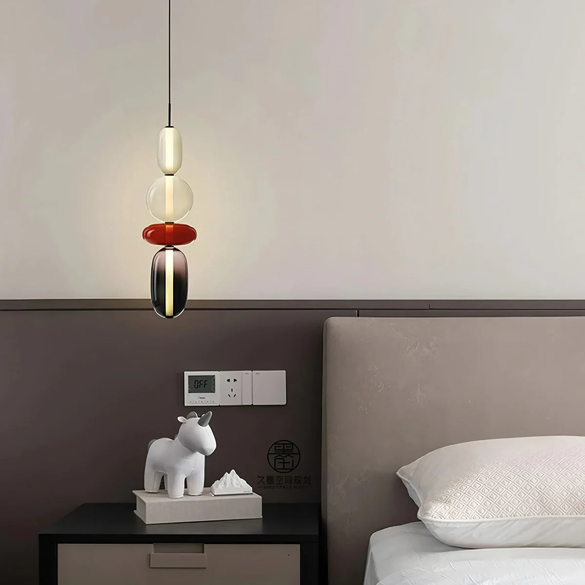 Feyran Candied Glass Pendant Light for Bedroom
