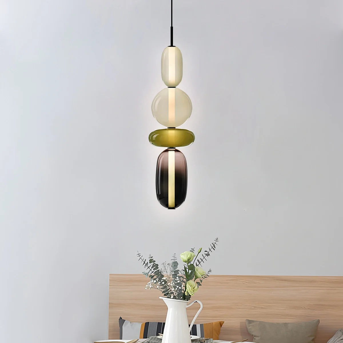 Feyran Candied Glass Pendant Light for Bedroom