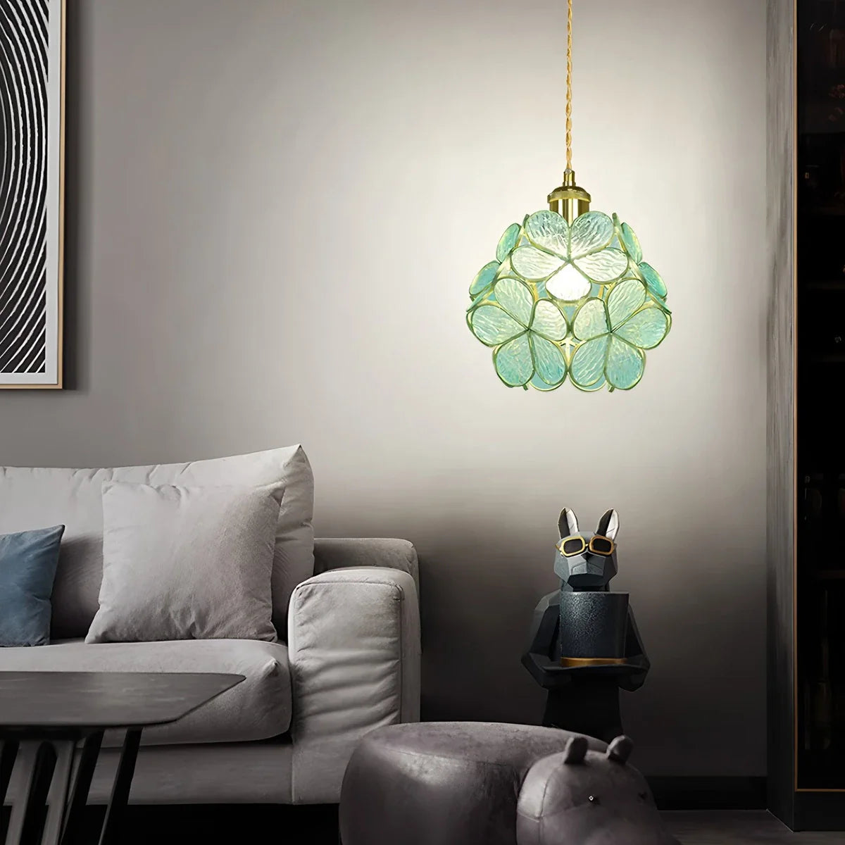 Feyran Cherry Blossom Stained Glass Pendant Light