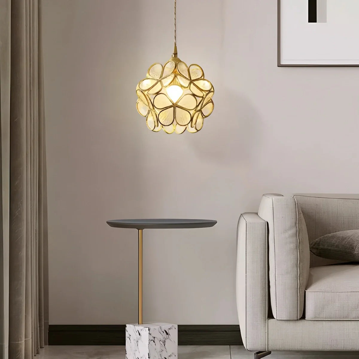Feyran Cherry Blossom Stained Glass Pendant Light