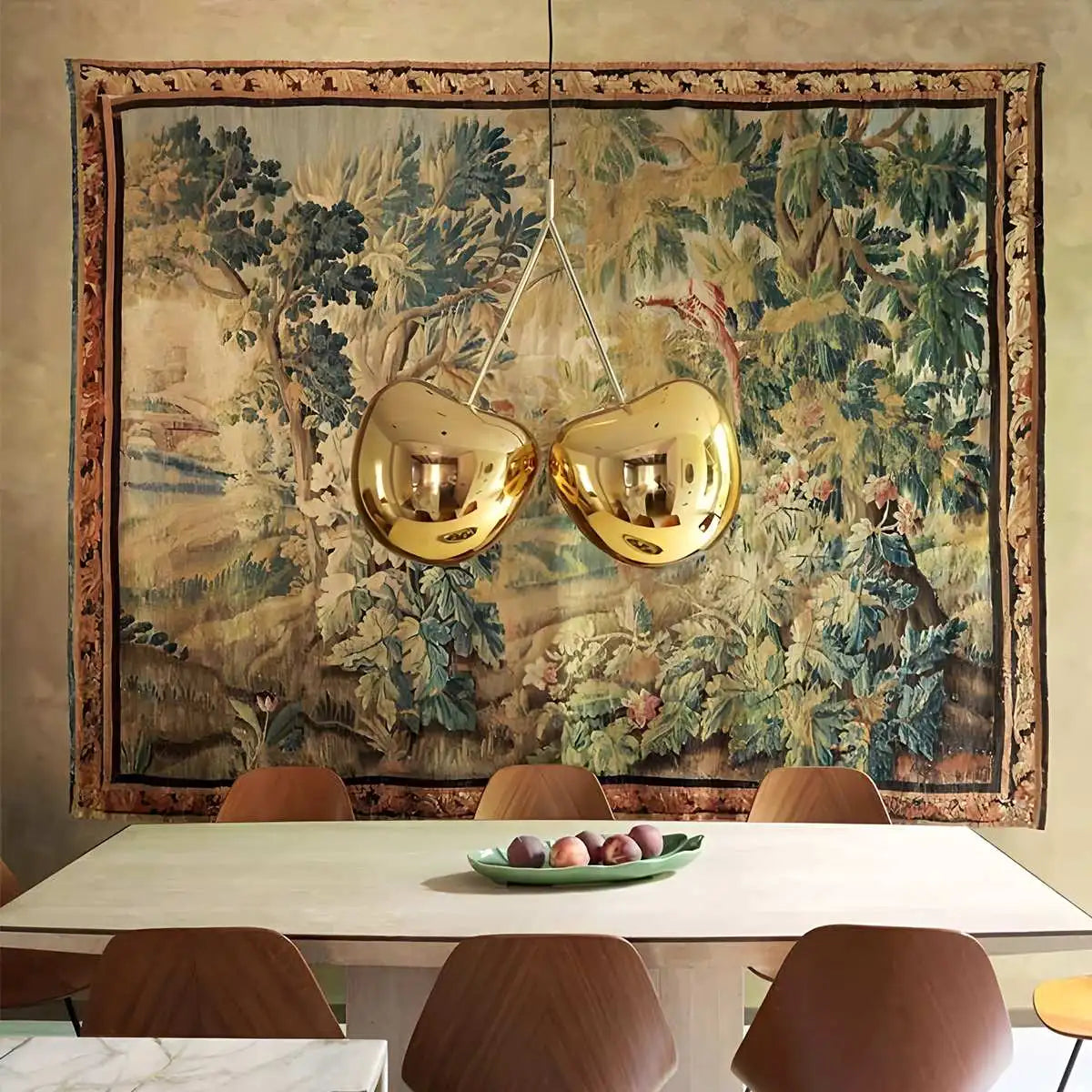 Feyran Cherry Metal Chandelier for Dining Room