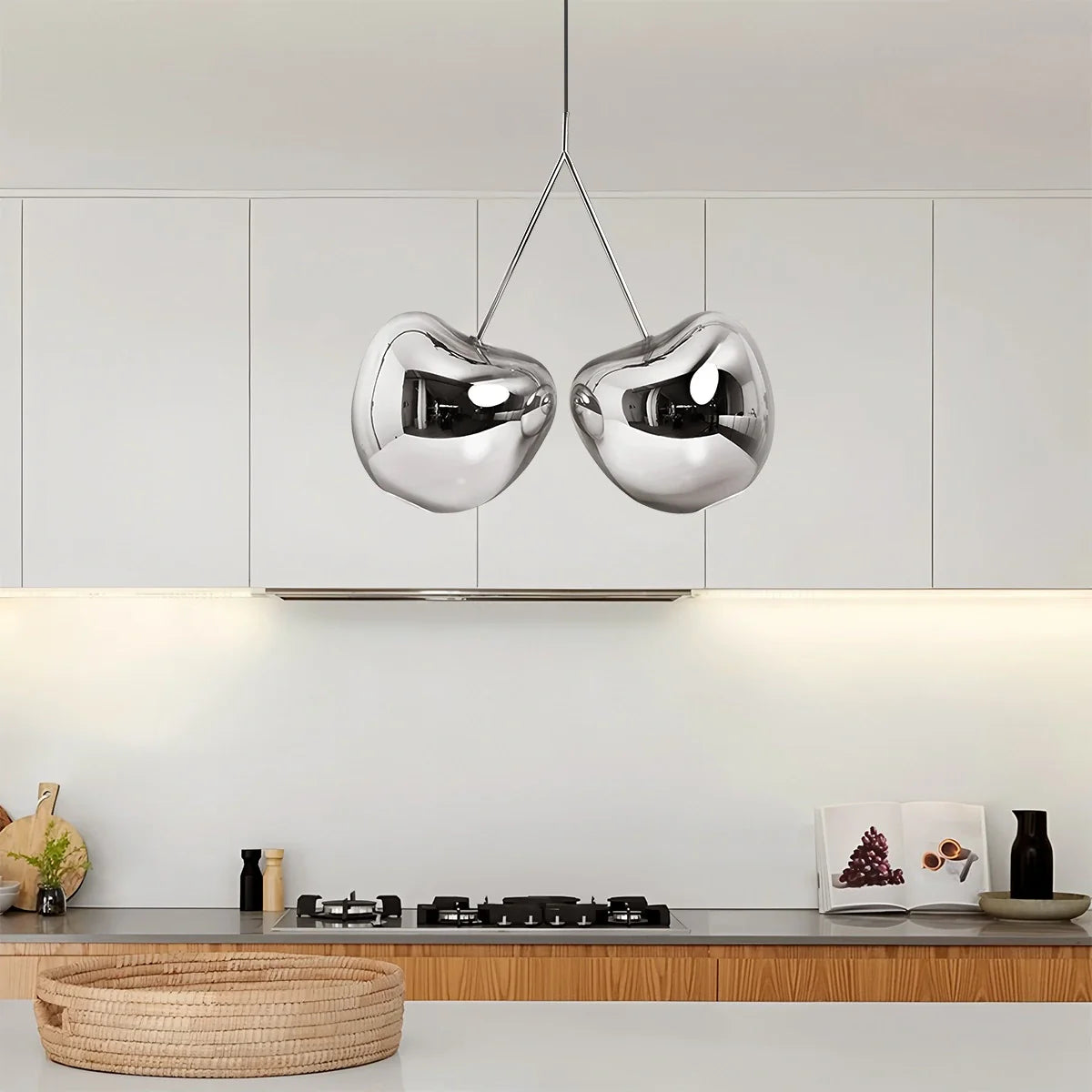 Feyran Cherry Metal Chandelier for Dining Room