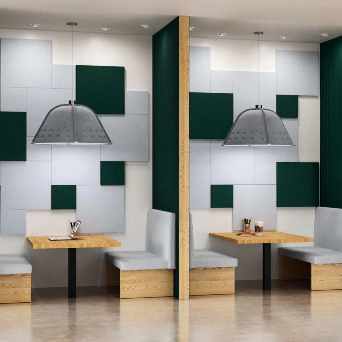 Feyran Clock Shaped Hot Pressed Acoustic Pendant Light