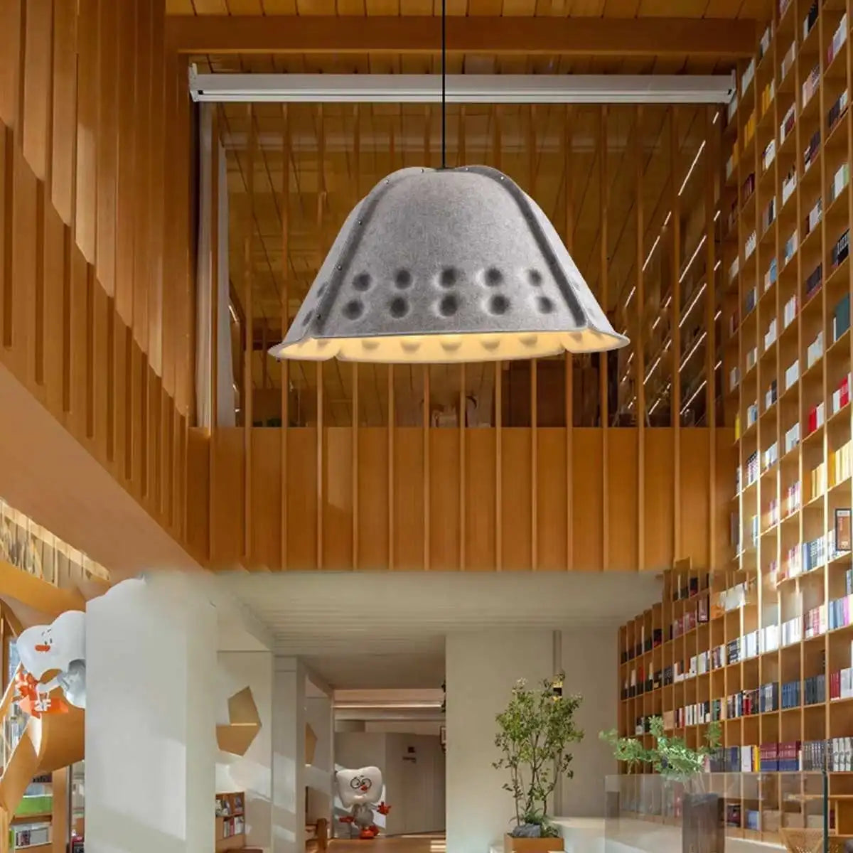 Feyran Clock Shaped Hot Pressed Acoustic Pendant Light