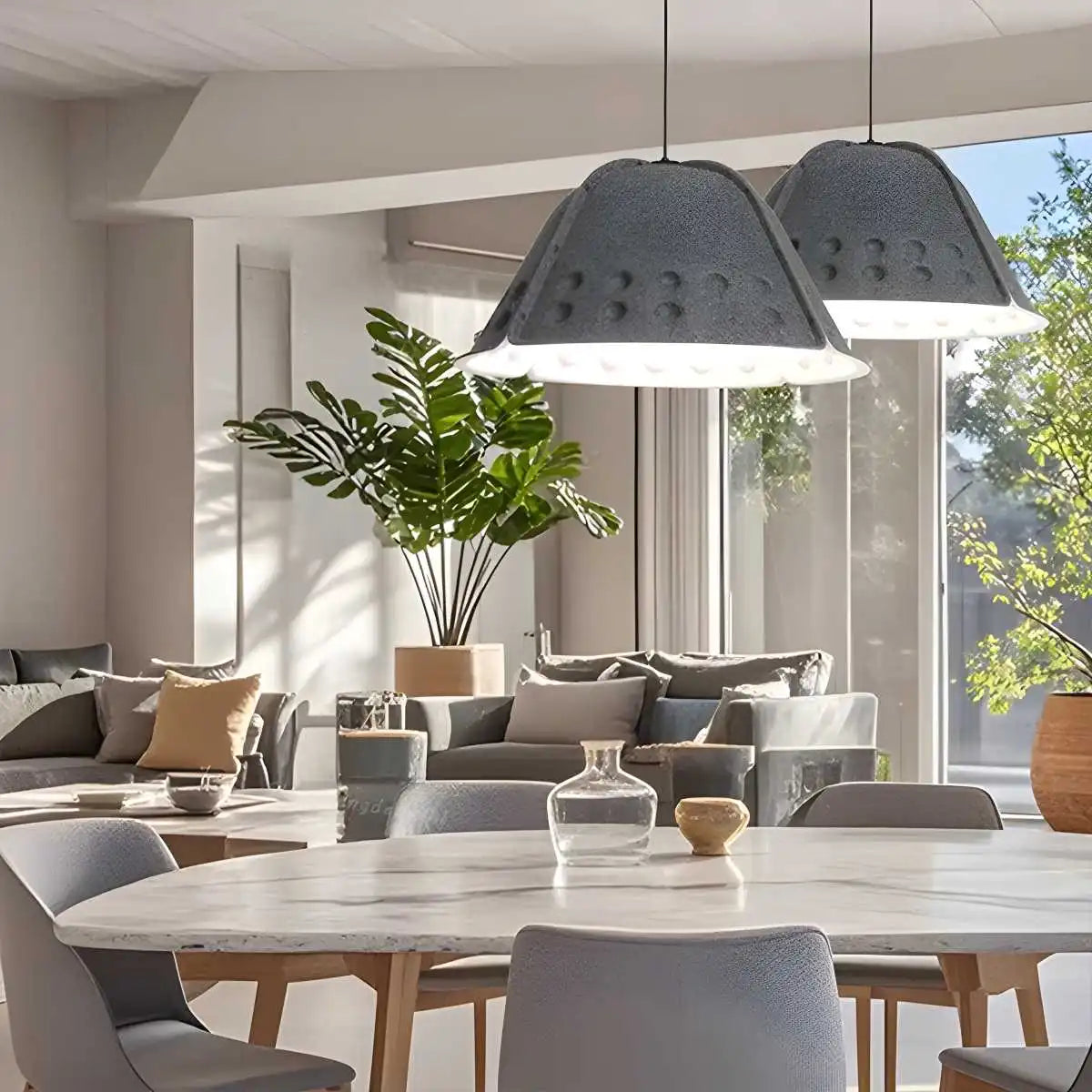 Feyran Clock Shaped Hot Pressed Acoustic Pendant Light