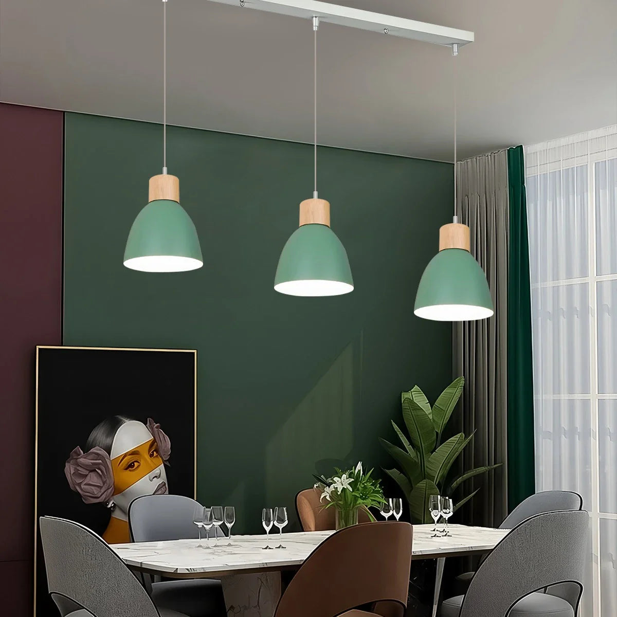 Feyran Colorato Aluminum Pendant Light for Kitchen
