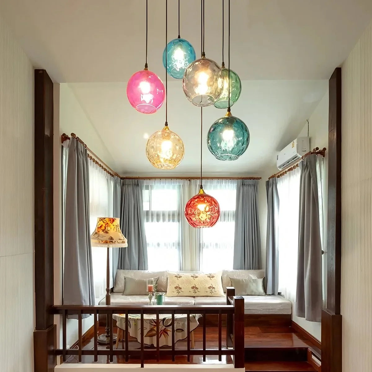 Feyran Colorful Glass Ball Pendant Light for Living Room