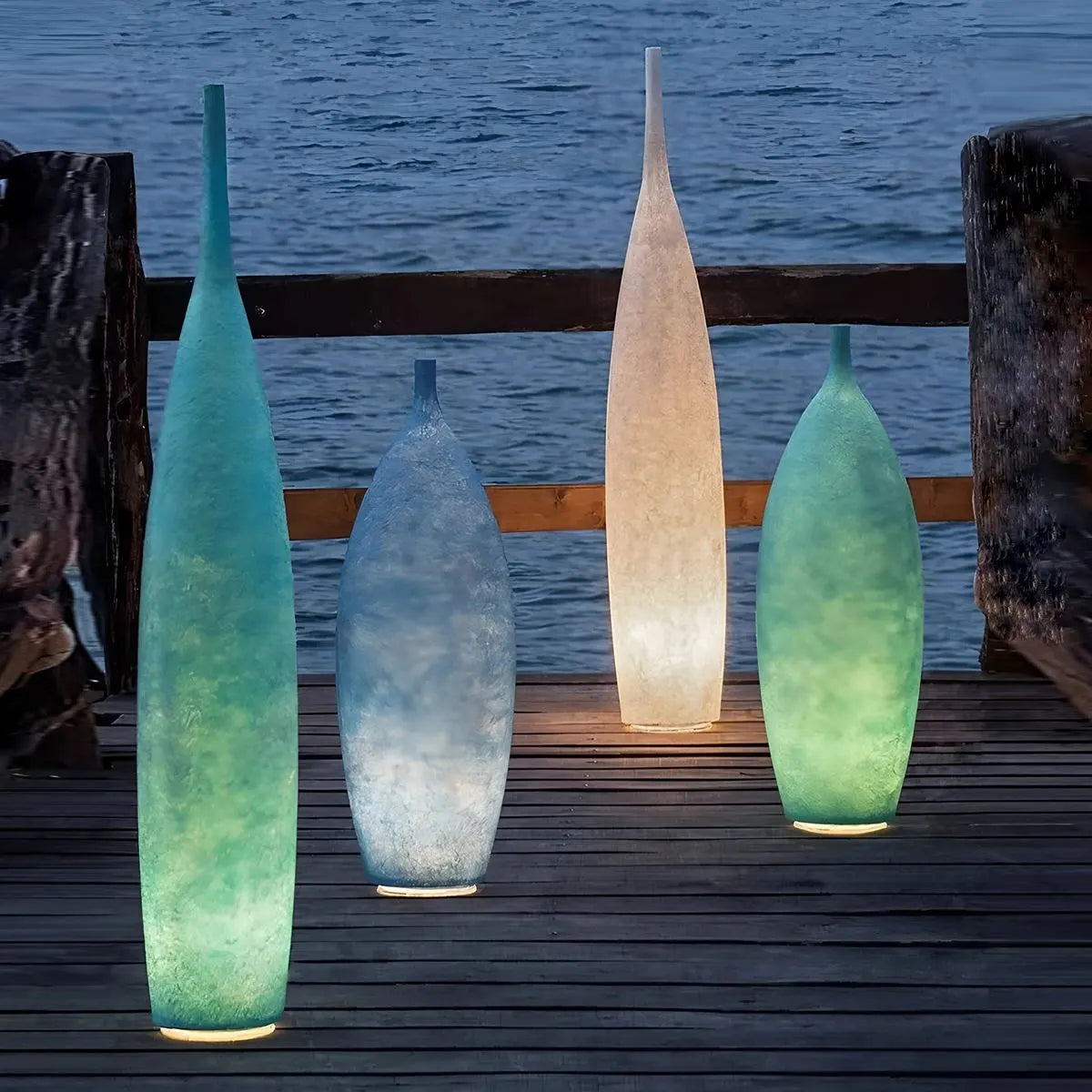 Feyran Colorful Vases Outdoor Floor Lamp