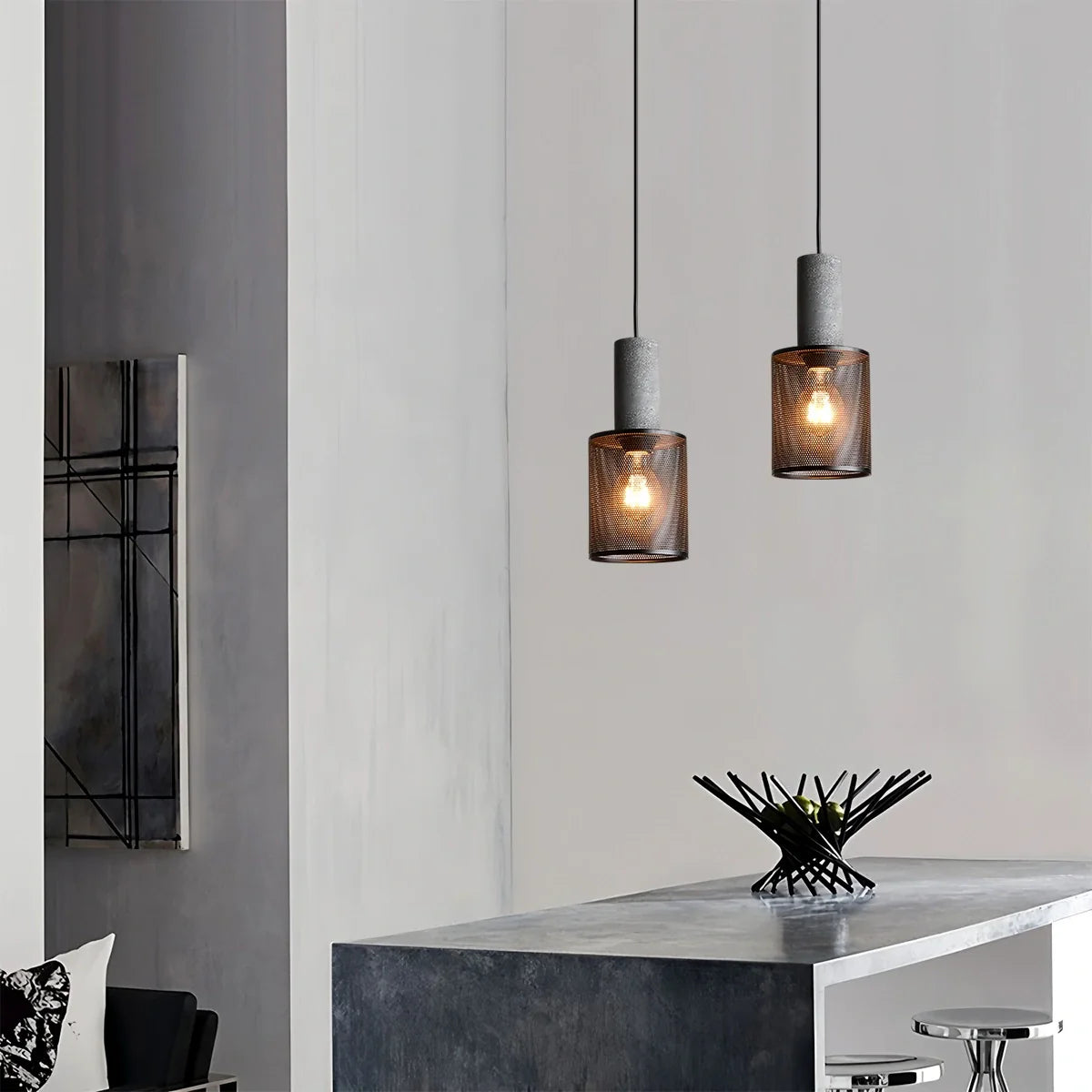 Feyran Concrete Industry Pendant Lamp for Kitchen