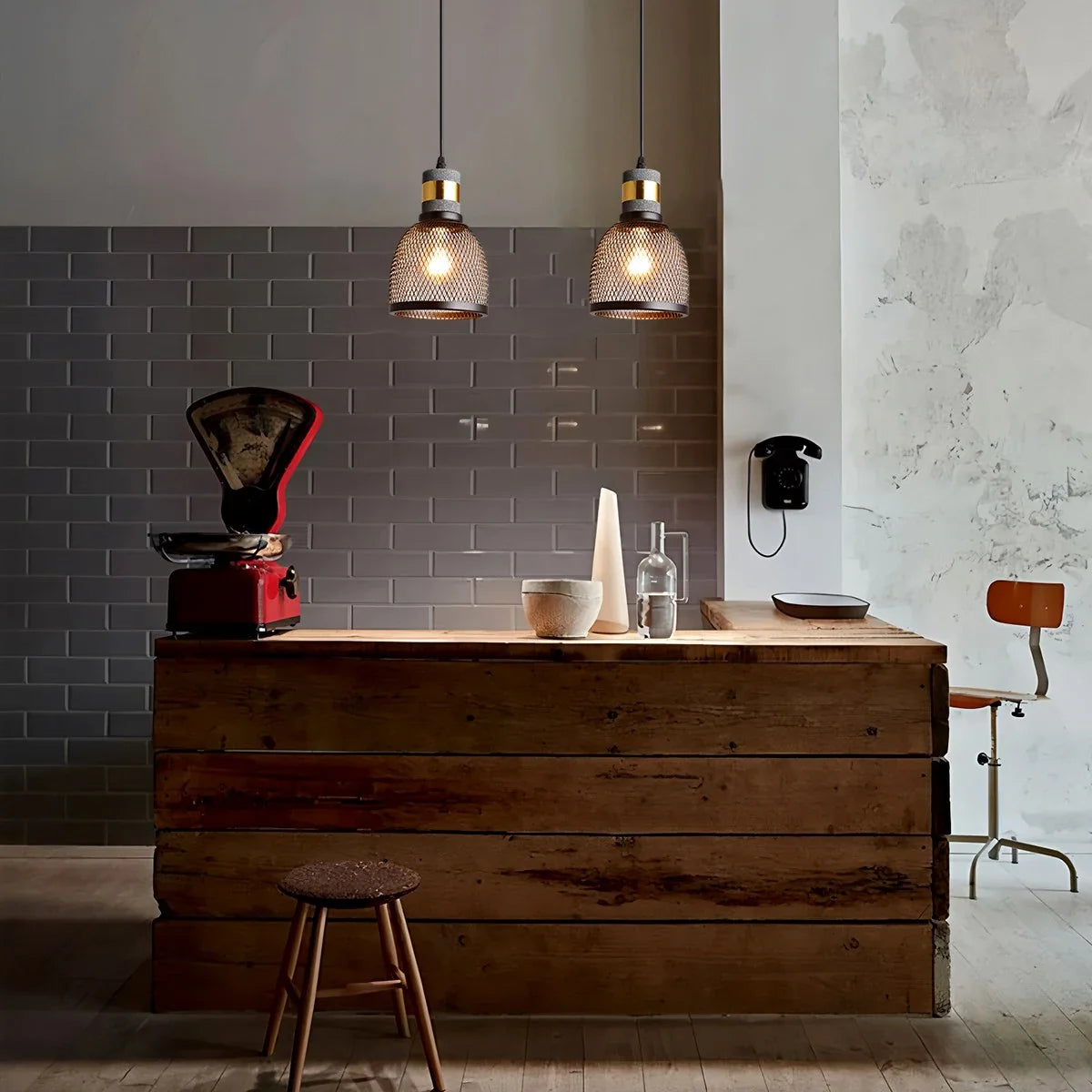 Feyran Concrete Industry Pendant Lamp for Kitchen