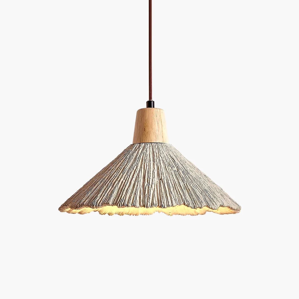 Feyran Concrete Pleated Pendant Lamp for Bedroom