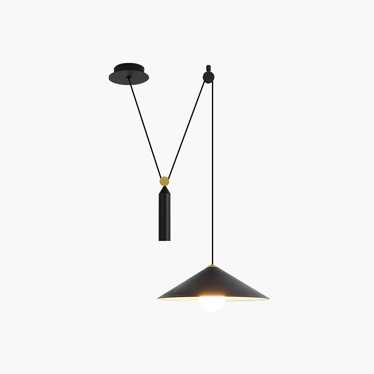 Feyran Cone Counterweight Pulley Swag Pendant Lamp