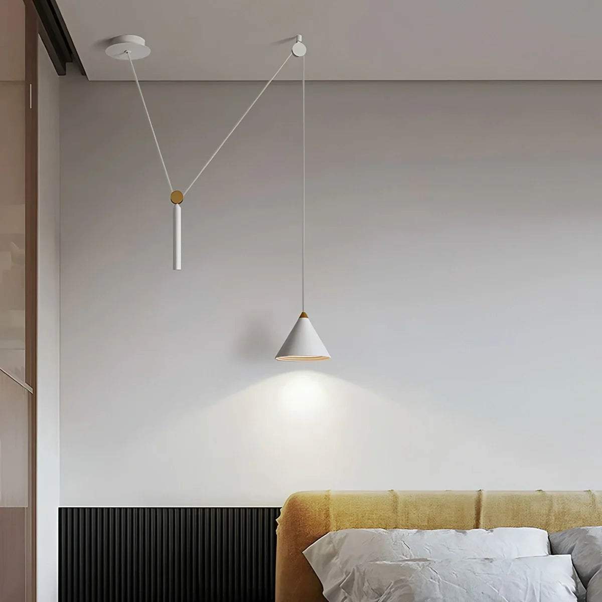 Feyran Cone Counterweight Pulley Swag Pendant Lamp