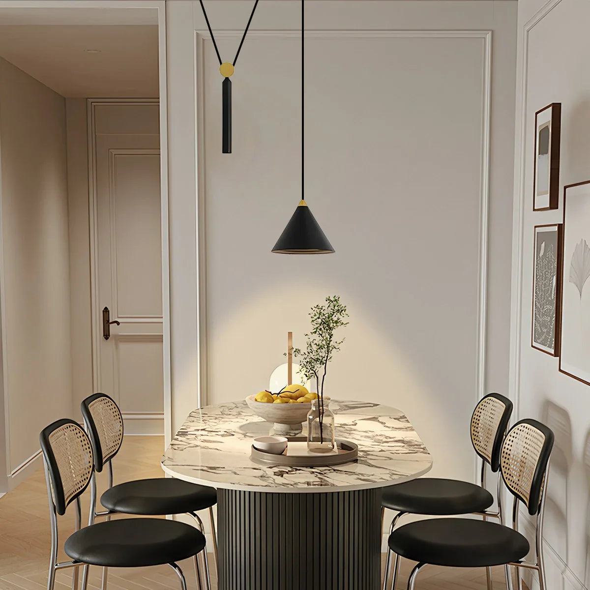 Feyran Cone Counterweight Pulley Swag Pendant Lamp