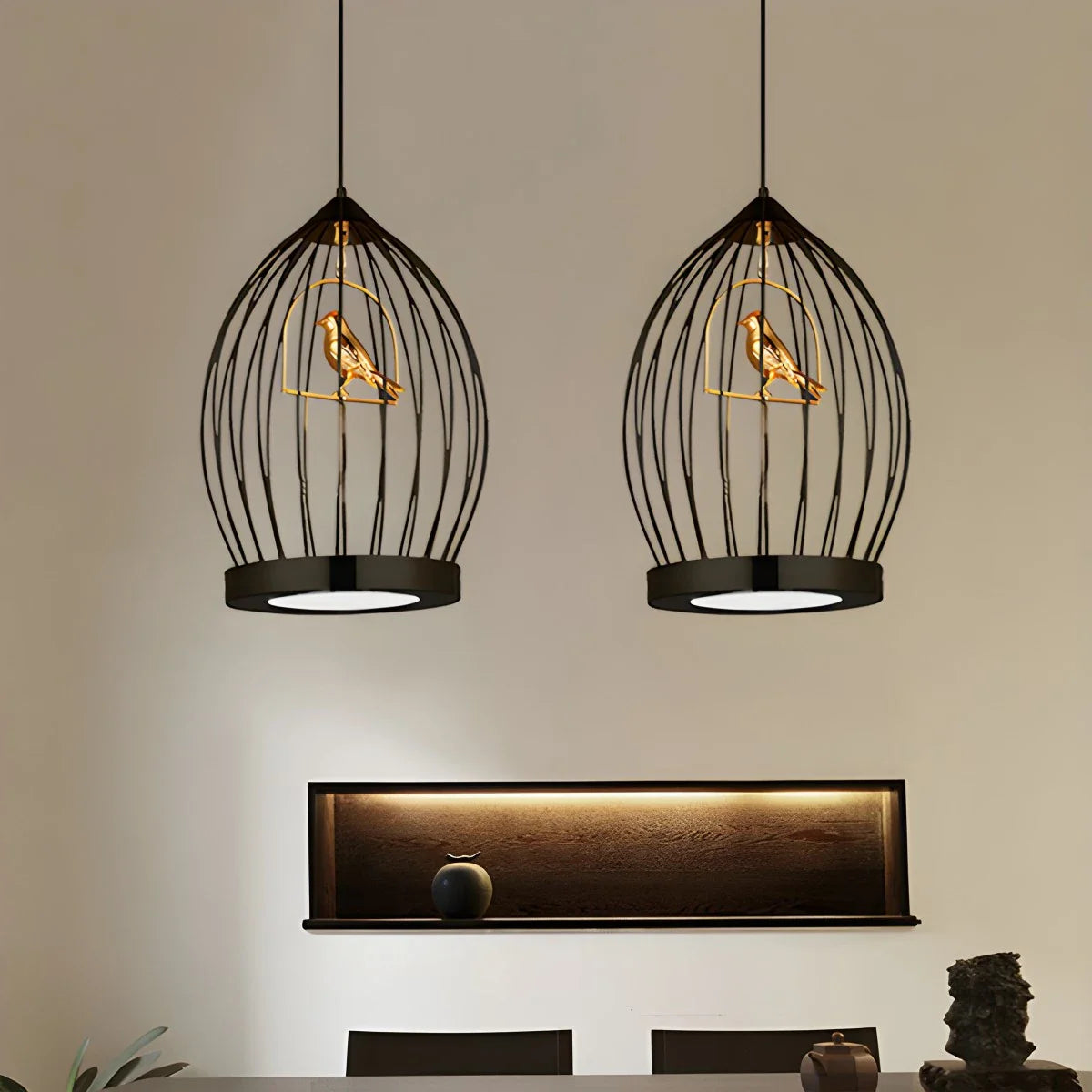 Feyran Creative Birdcage Pendant Light for Living Room