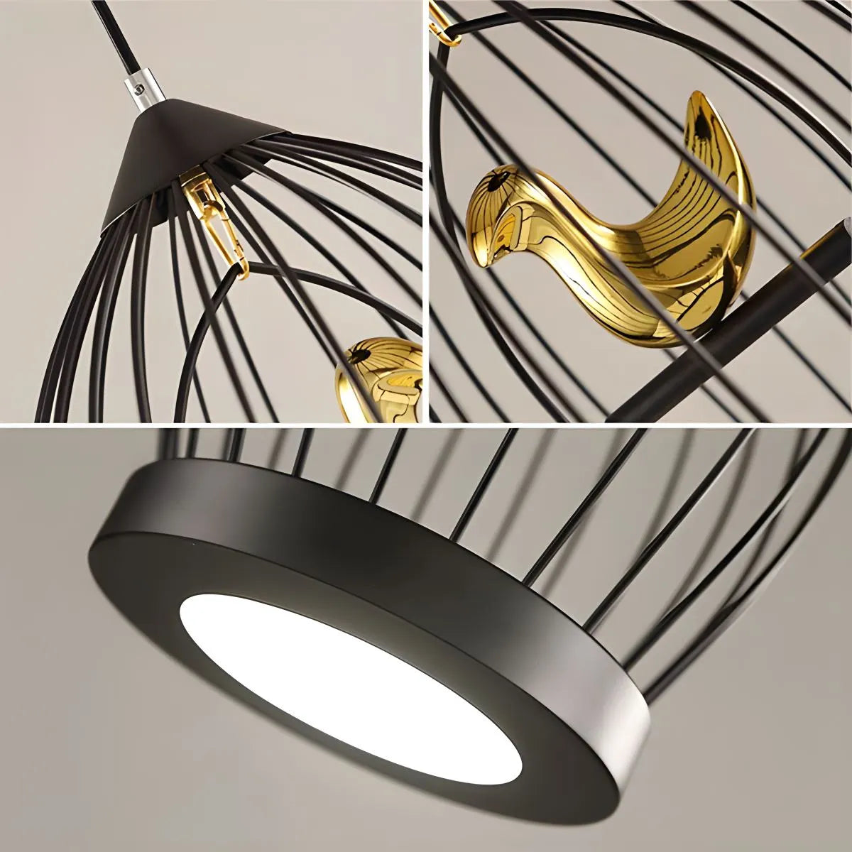 Feyran Creative Birdcage Pendant Light for Living Room