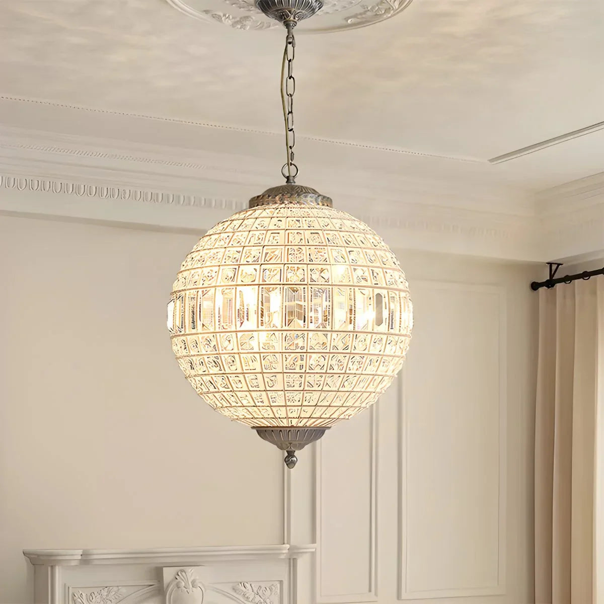 Feyran Crystal Sphere Pendant Light for Dining & Living Rooms