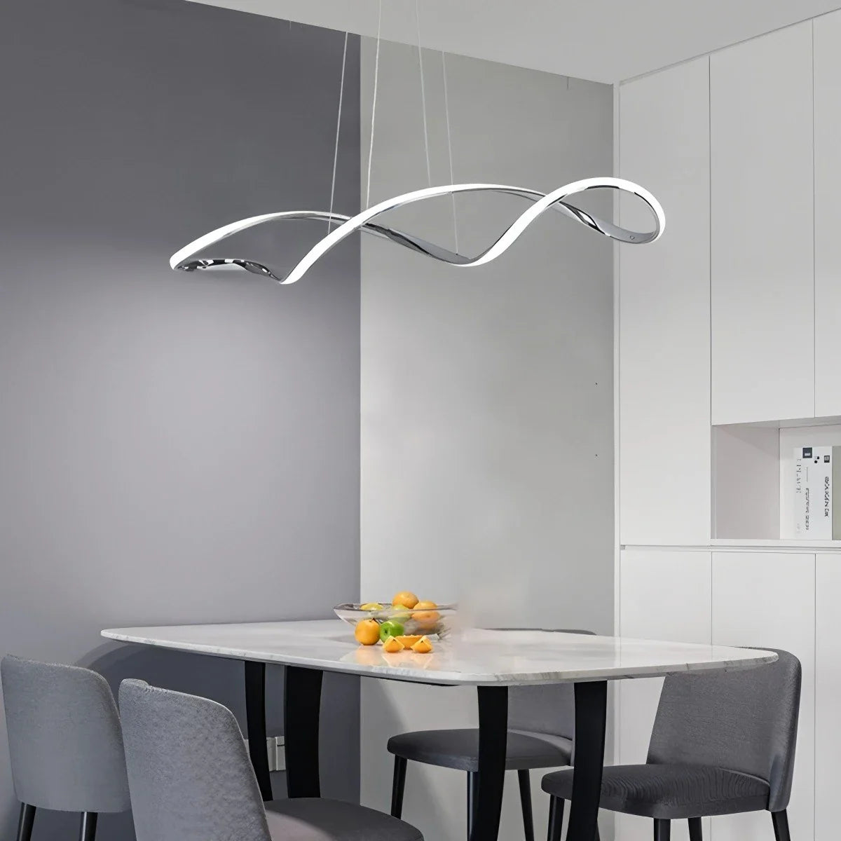 Feyran Linear Twist Pendant Light for Dining Room