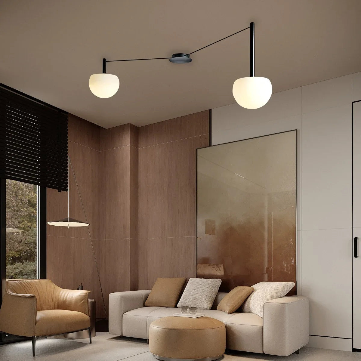 Feyran Custom Frosted Glass Globe Ceiling Light