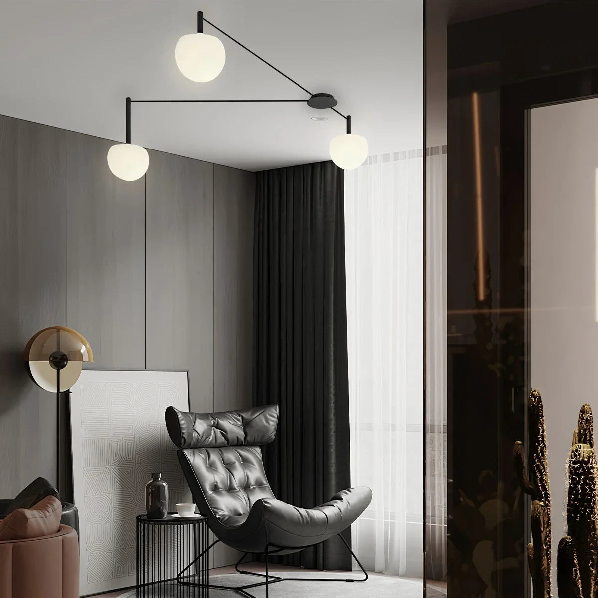 Feyran Custom Frosted Glass Globe Ceiling Light